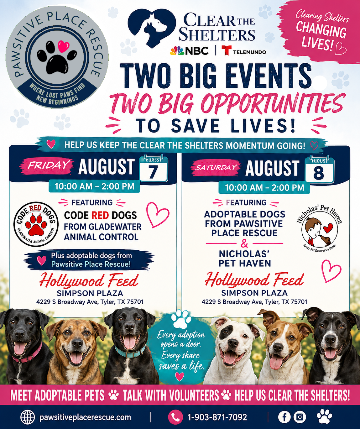 Clear the shelters aug7 aug8 hollywood feed tyler